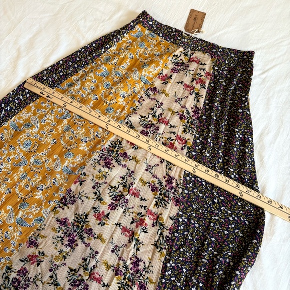 New NATURAL LIFE Valentina patchwork 
Mixed Floral Maxi Skirt boho Size Small - Picture 7 of 11